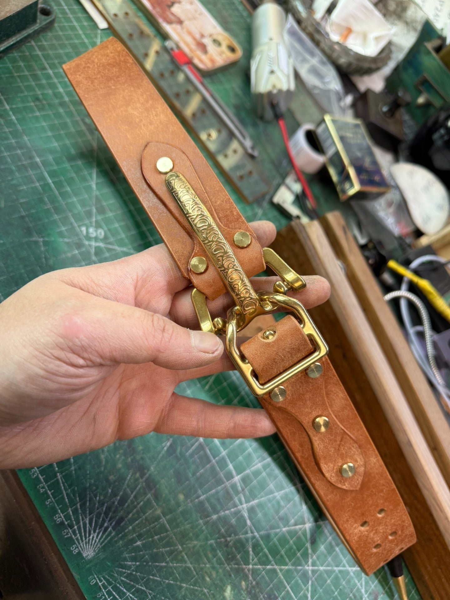Brand-New Littleton Genuine Leather Cavalry Belt — Quick-Release