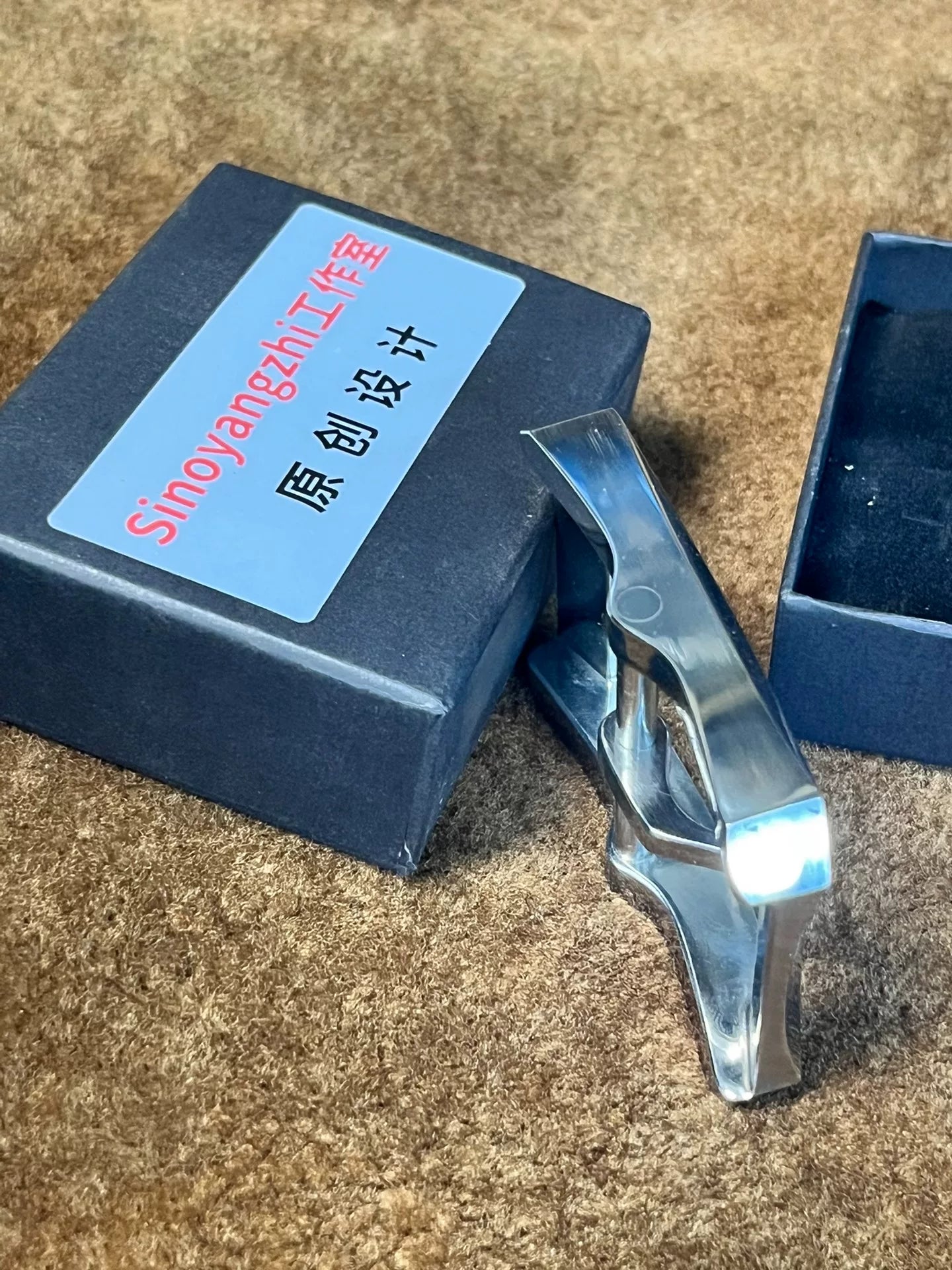 Octagonal Line-Cut 316 Stainless Steel Buckle — 4.05cm Inner Diameter