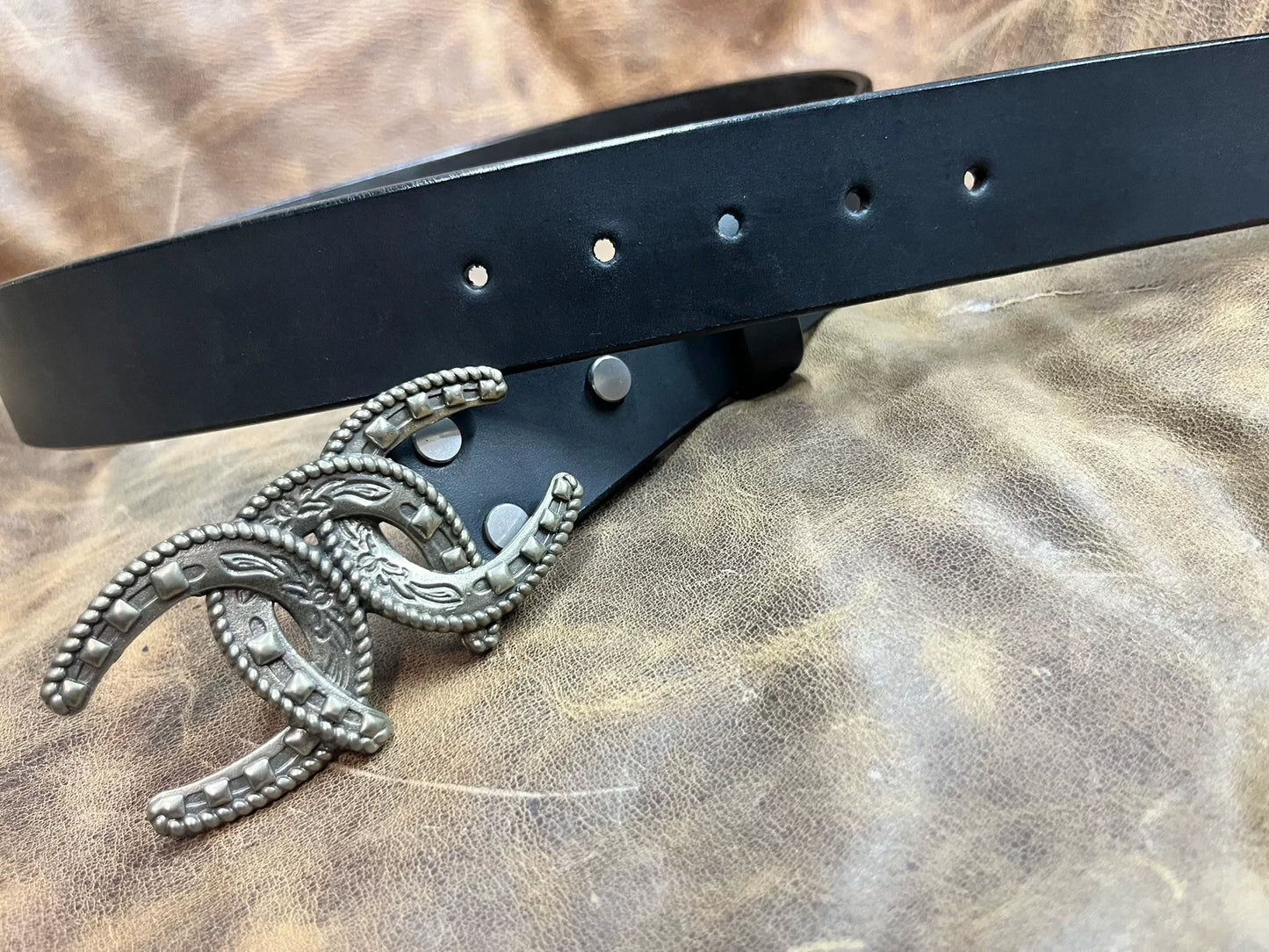 Black imported full-grain Italian genuine leather first-layer cowhi…
