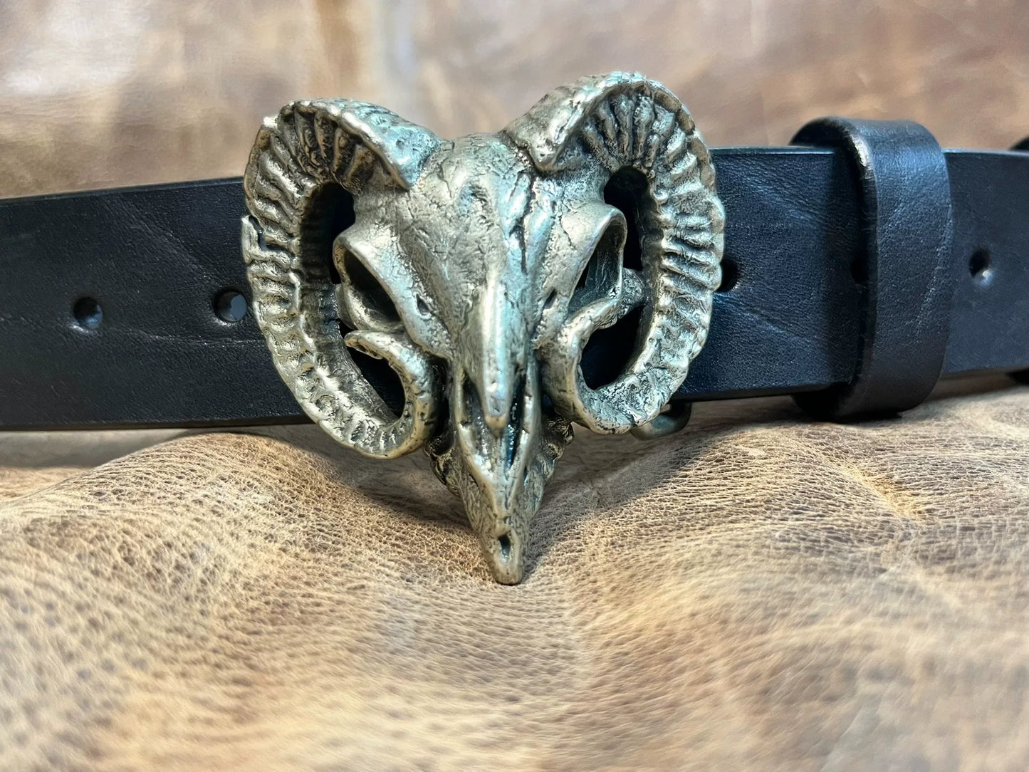 Black imported North American bison leather genuine first-layer cow…
