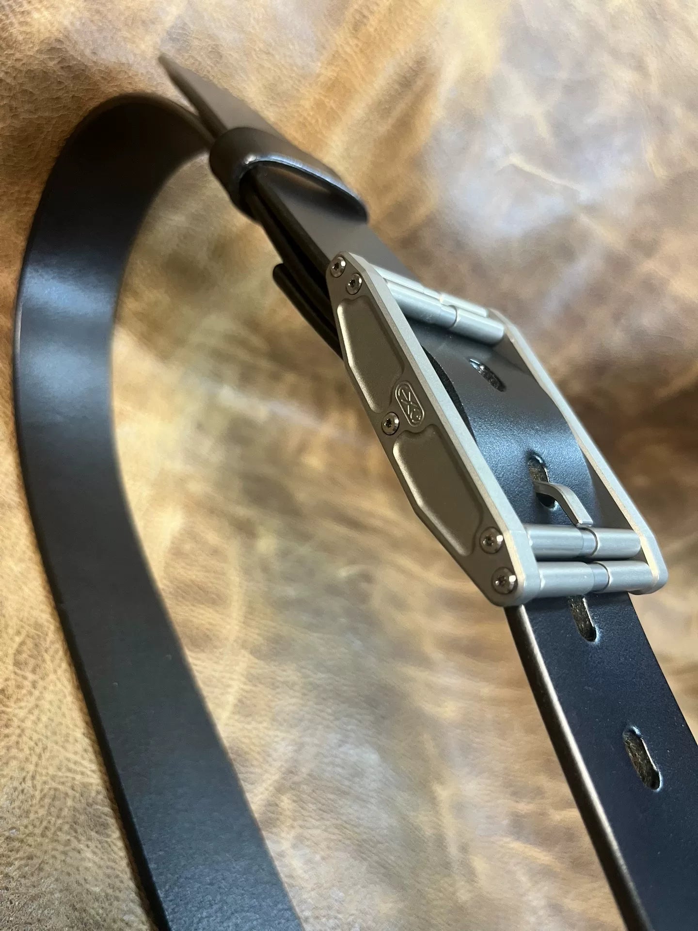 Xifeng Sui pure titanium belt buckle handmade custom belt black TWS…