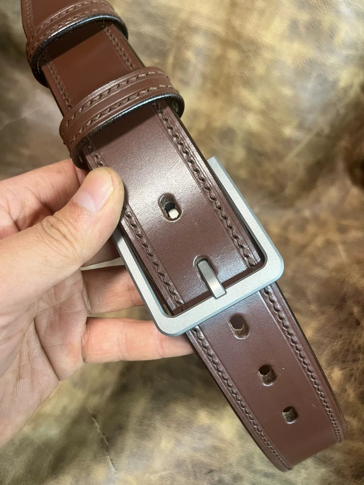 TWS Thomas Bridle Leather Business Dress Belt — Imported from UK