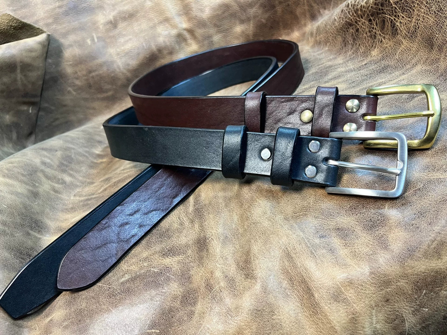 First-layer cowhide handmade belt