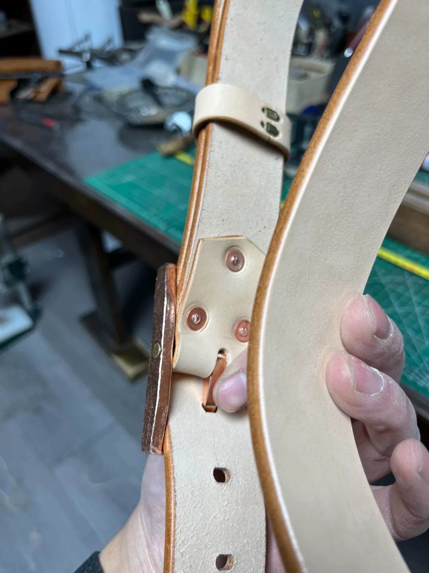 Meian leather handmade belt