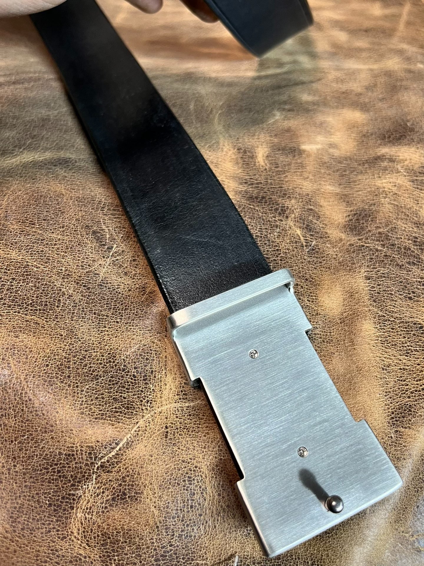 4.5mm formal business pin buckle business handmade belt