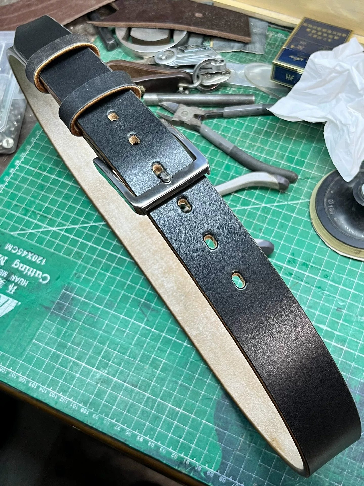 JF bridle leather full-grain belt. Purely handmade private customiz…