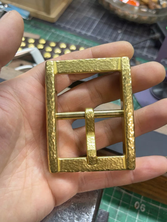 Zephyr Buckle Zephyr No. 1 Replica Hammered Belt Buckle, Solid Brass