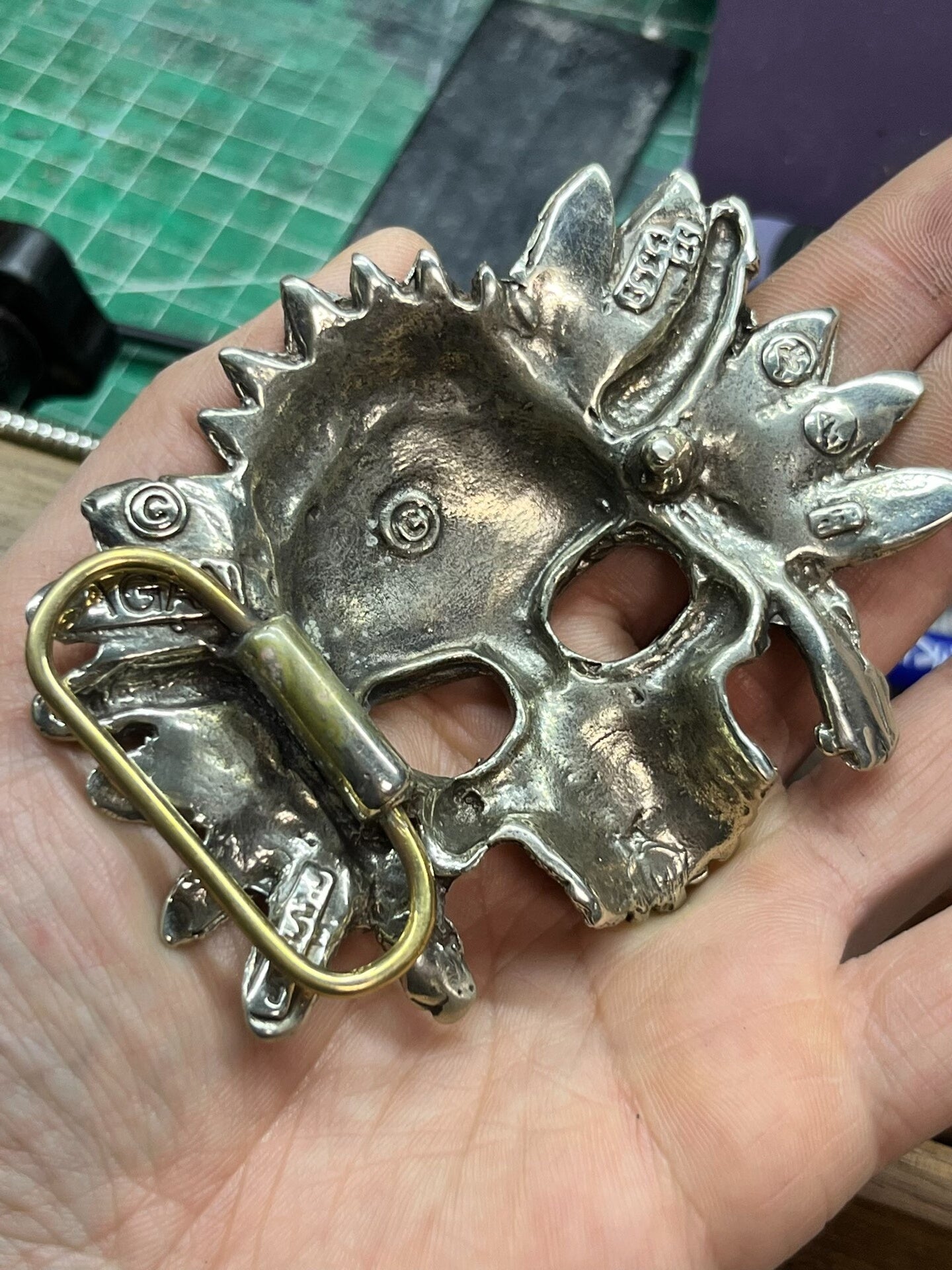 Handmade custom belt buckle