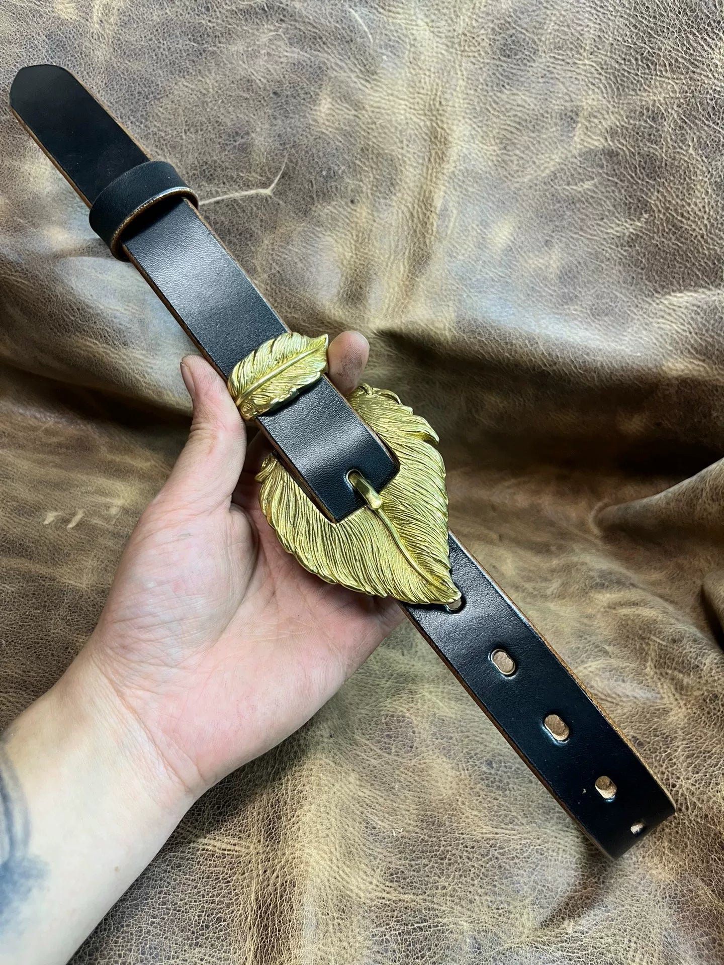 3cm Black JF Bridle Leather — Handmade Belt