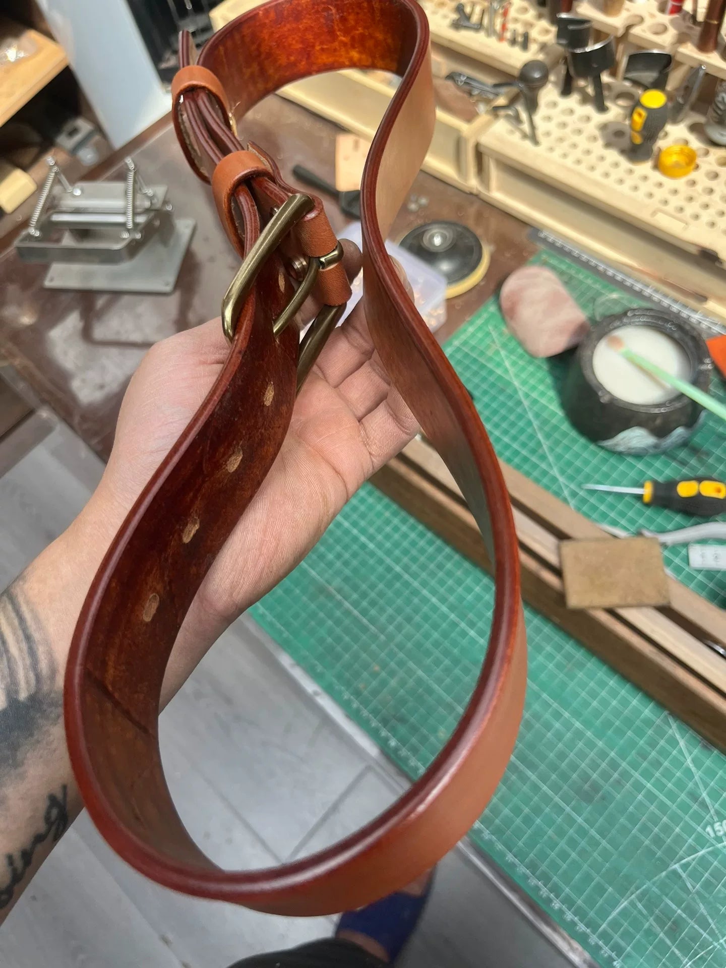 American saddle leather genuine leather casual men's belt imported…