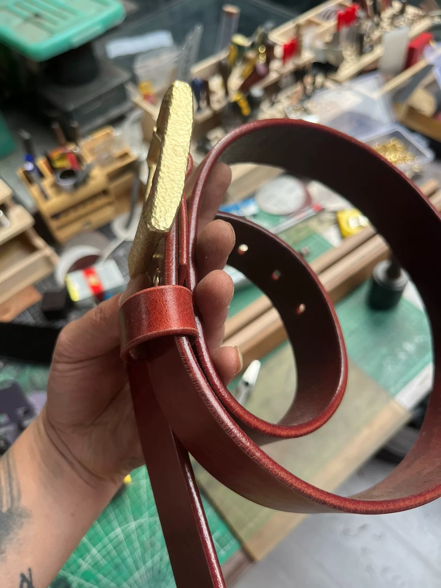 Horwin oil wax style handmade men's and women's handmade belts