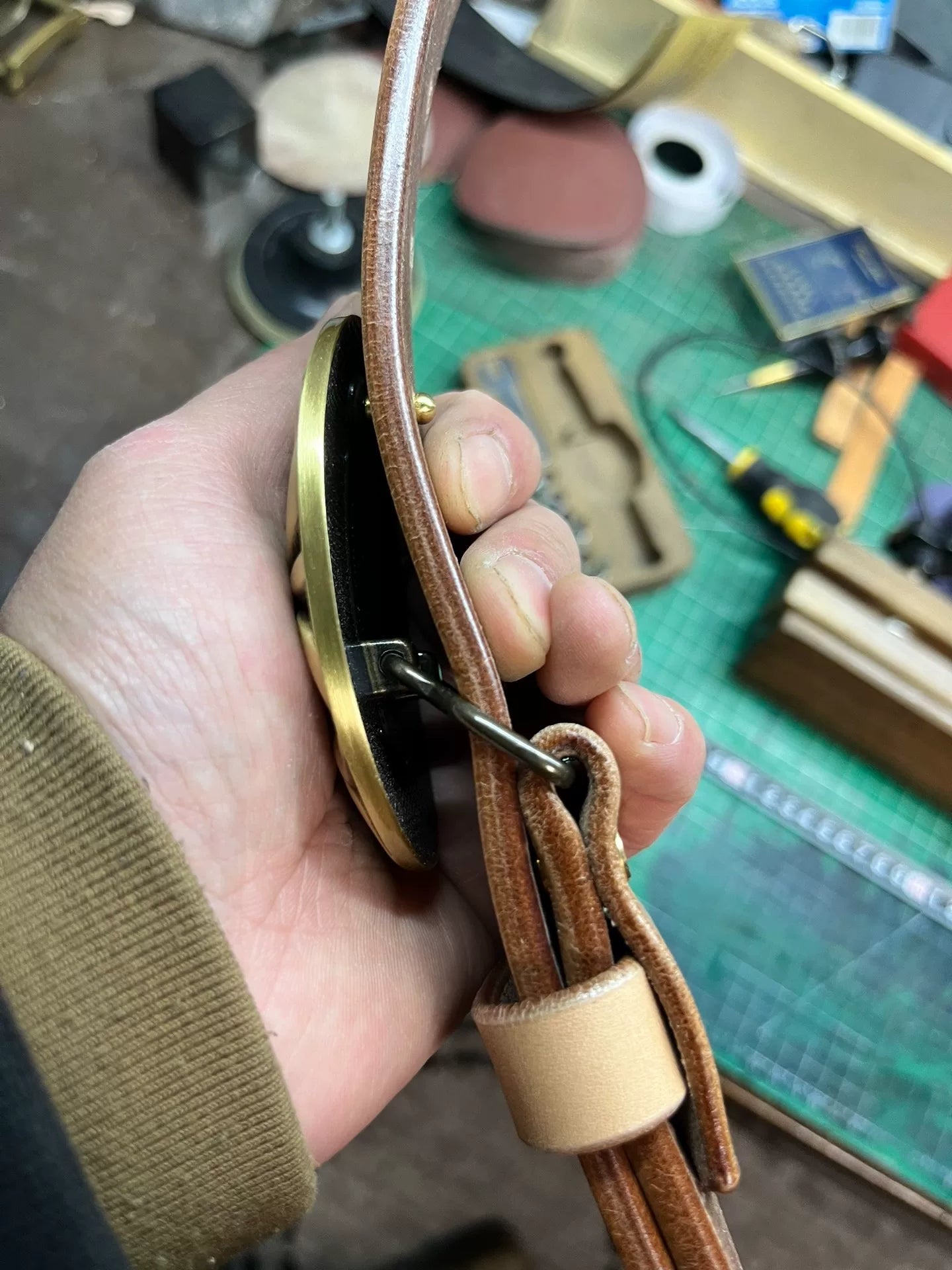 5.5mm thick Japanese Tochigi leather back belt