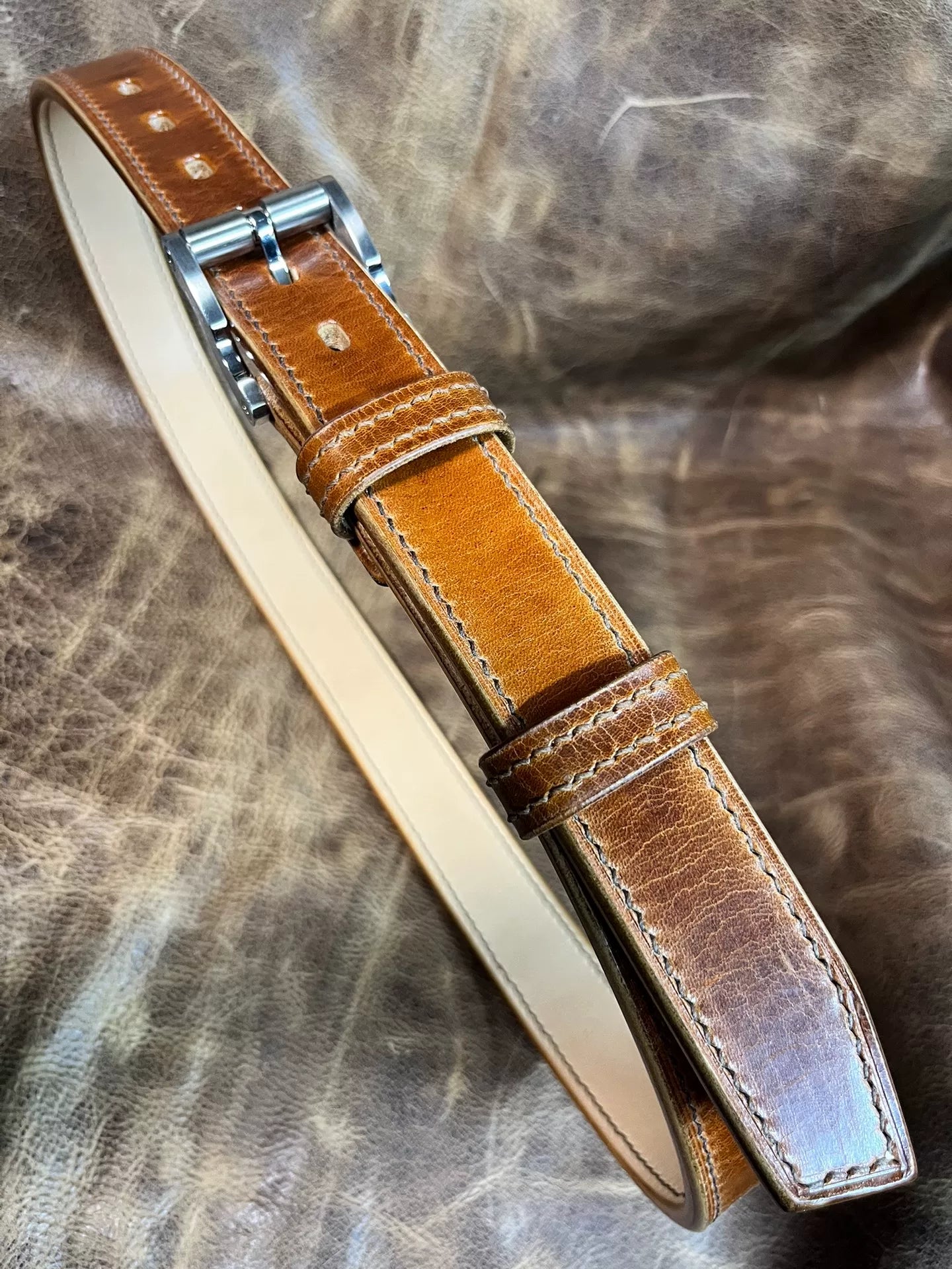 For cordovan leather belts