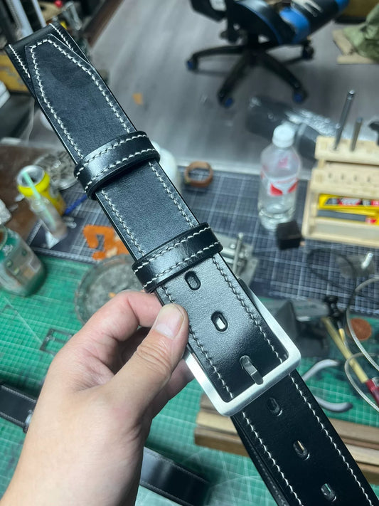 TWS Thomas Bridle Leather Business Dress Belt — Imported from UK