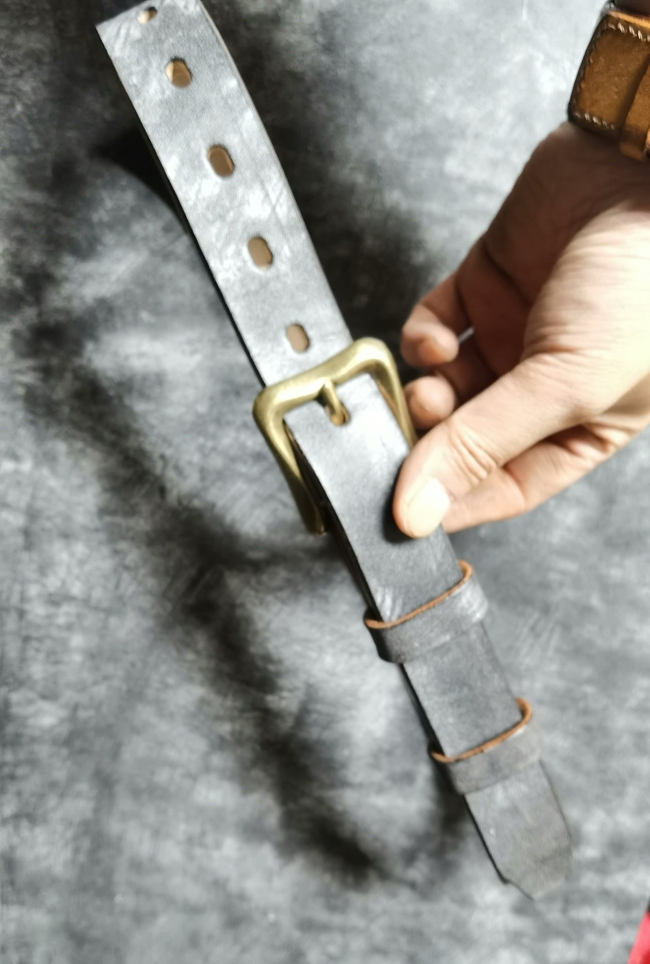 Black JF Horse Rein women's handmade belt