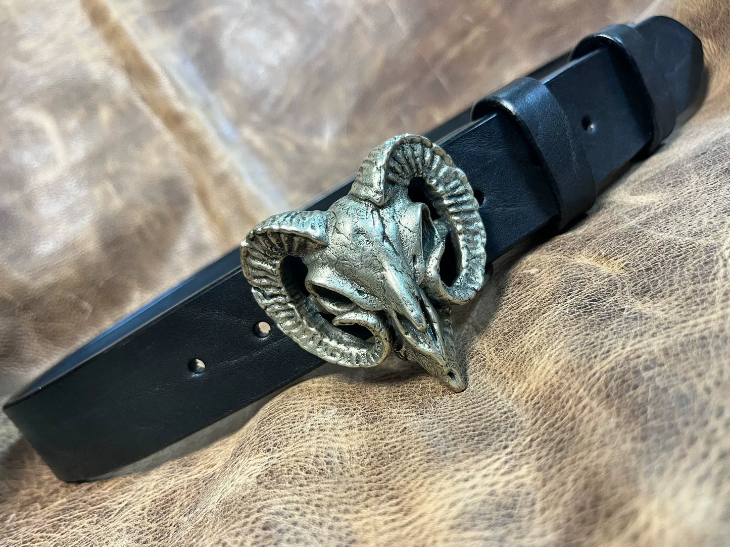 Black imported North American bison leather genuine first-layer cow…