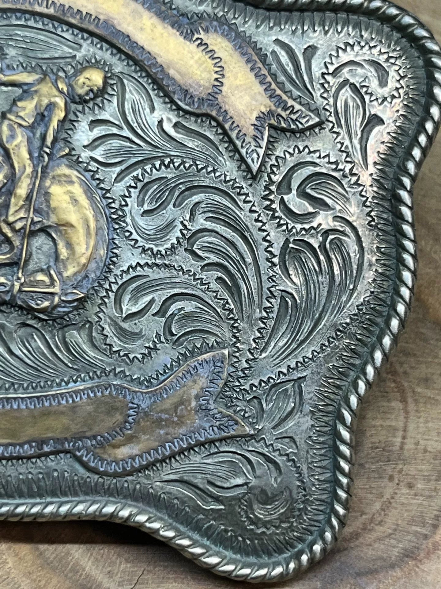 RRL RL Western belt belt made in Argentina