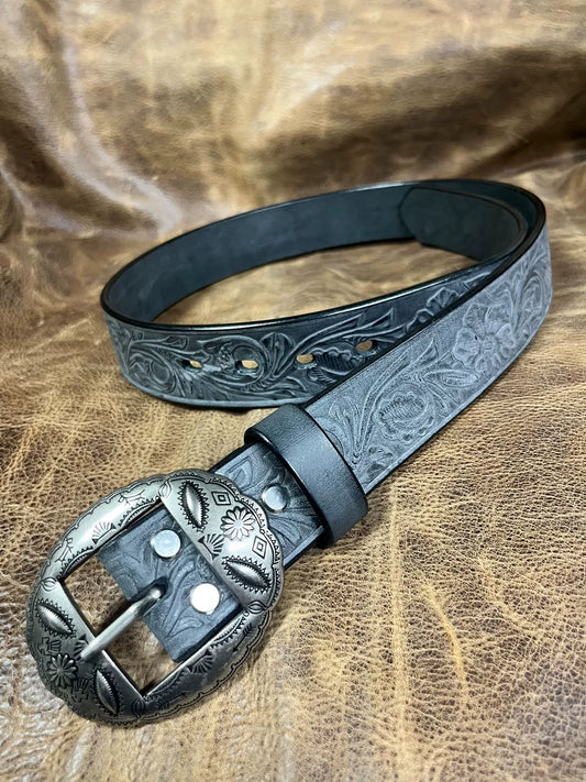 Customized Italian horse rein carving handmade belt