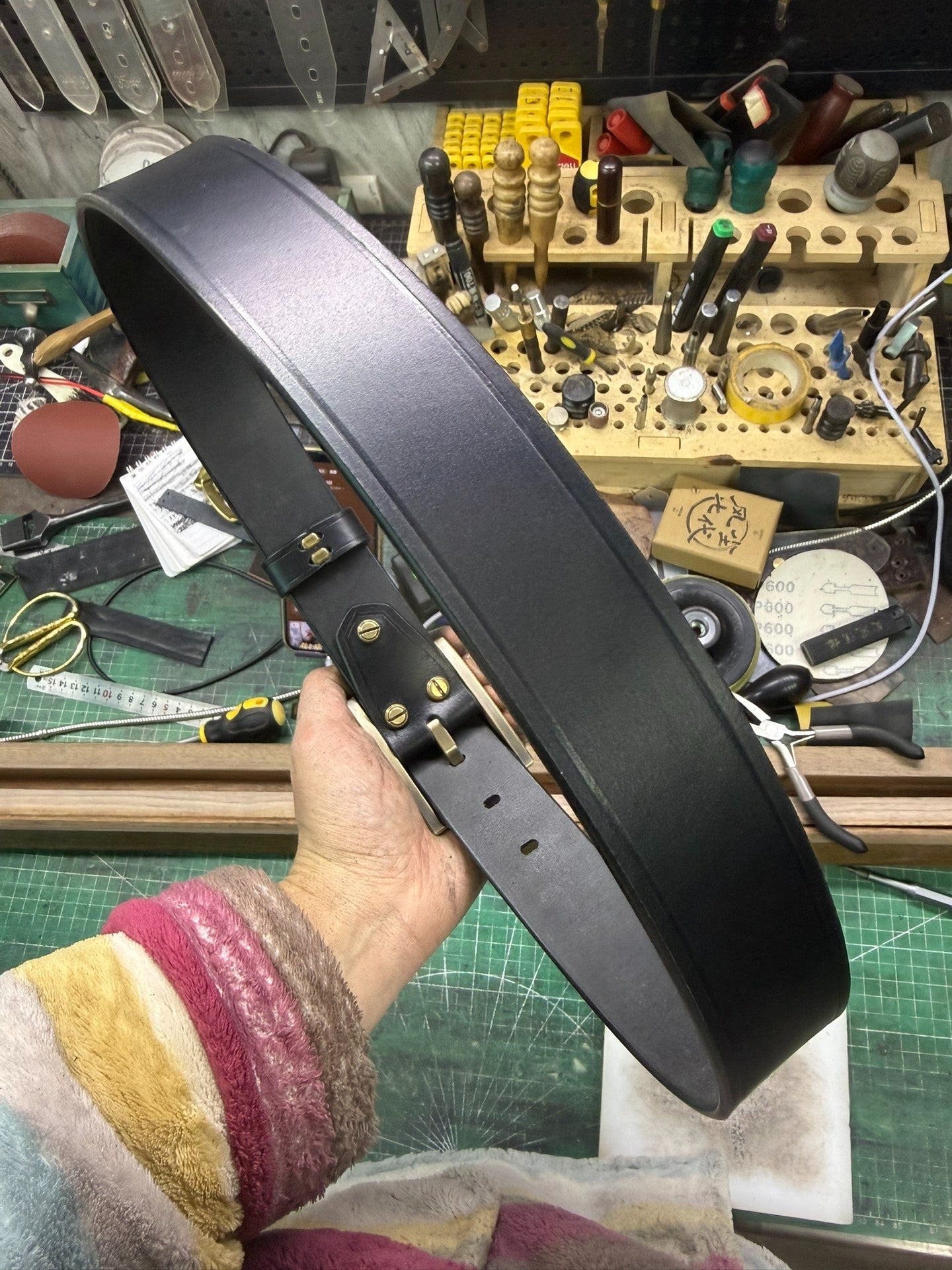 TWS Black Thomas Bridle Leather Belt — 4.0cm Custom