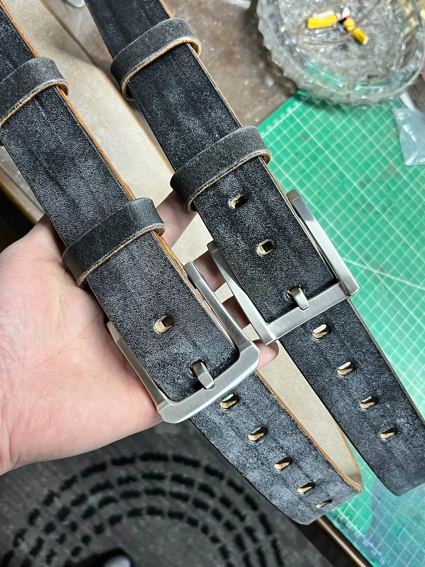 JF.J.Baker private custom-made full-grain horse bridle leather belt…