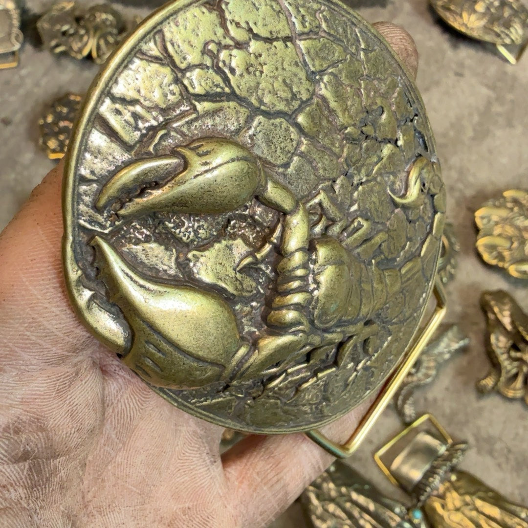 Pure copper Western-Cuba buckle