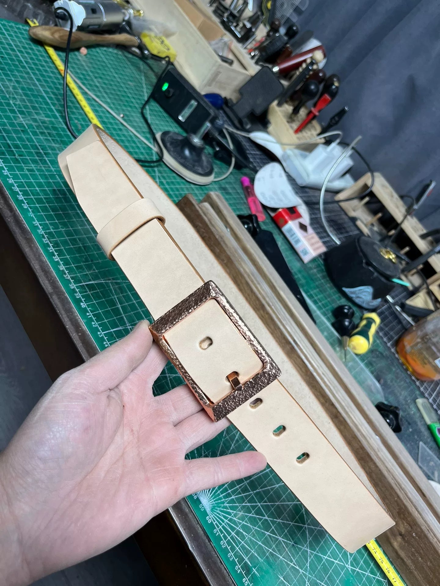 Meian leather handmade belt