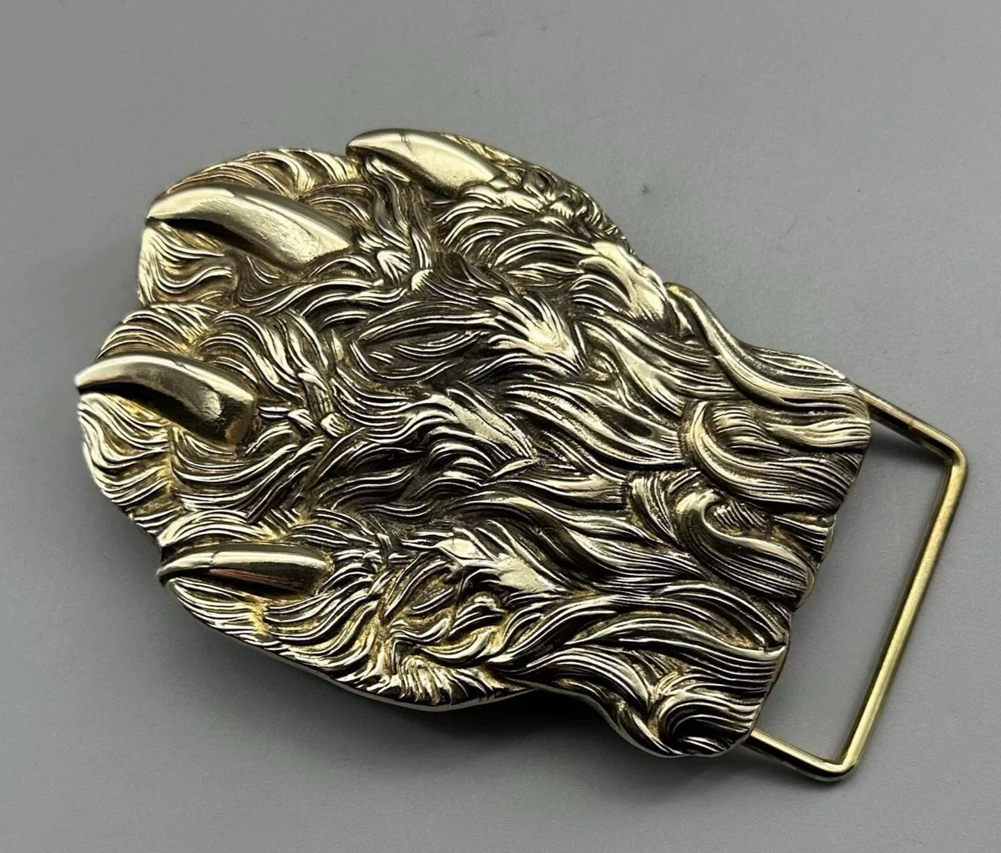 Pure copper bear claw Western buckle plate buckle