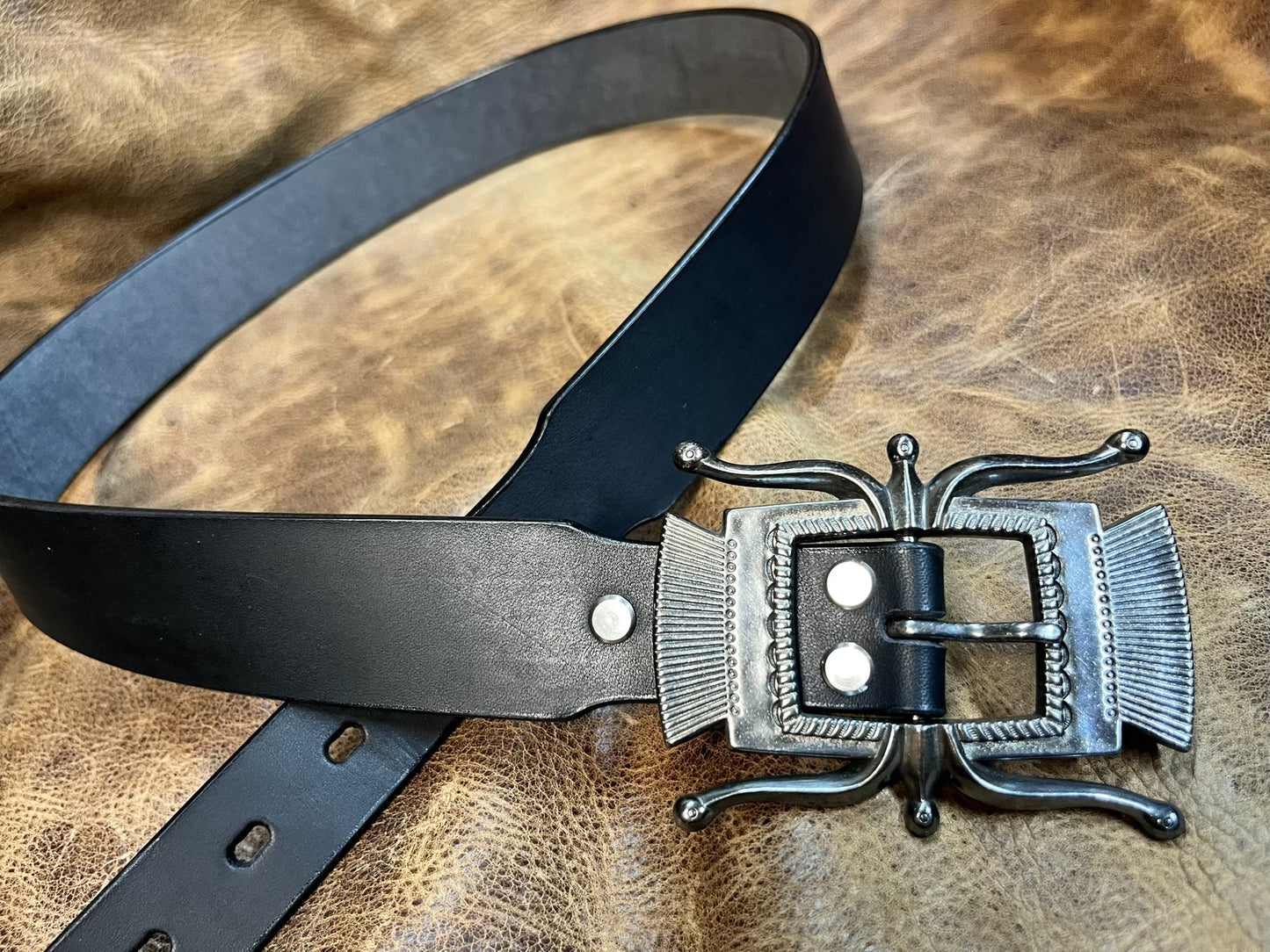 925 silver rrl octopus buckle original American western retro belt…