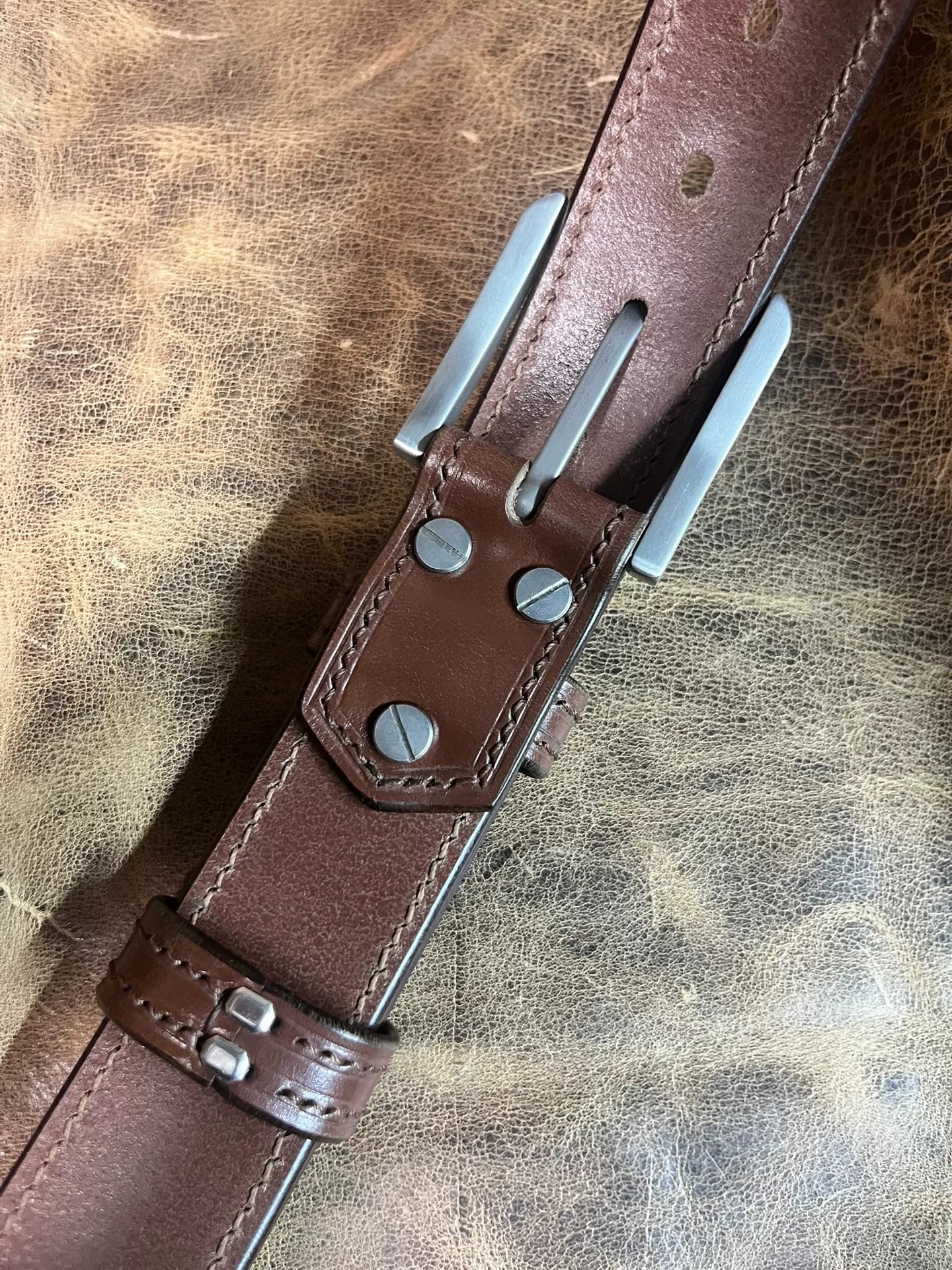 TWS Thomas Bridle Leather Business Dress Belt — Imported from UK