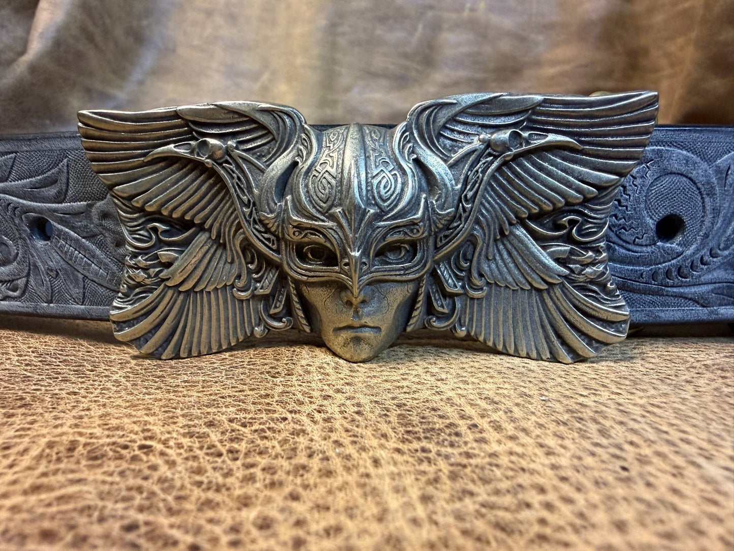 The Italian horse-rein carved handmade belt is custom-made