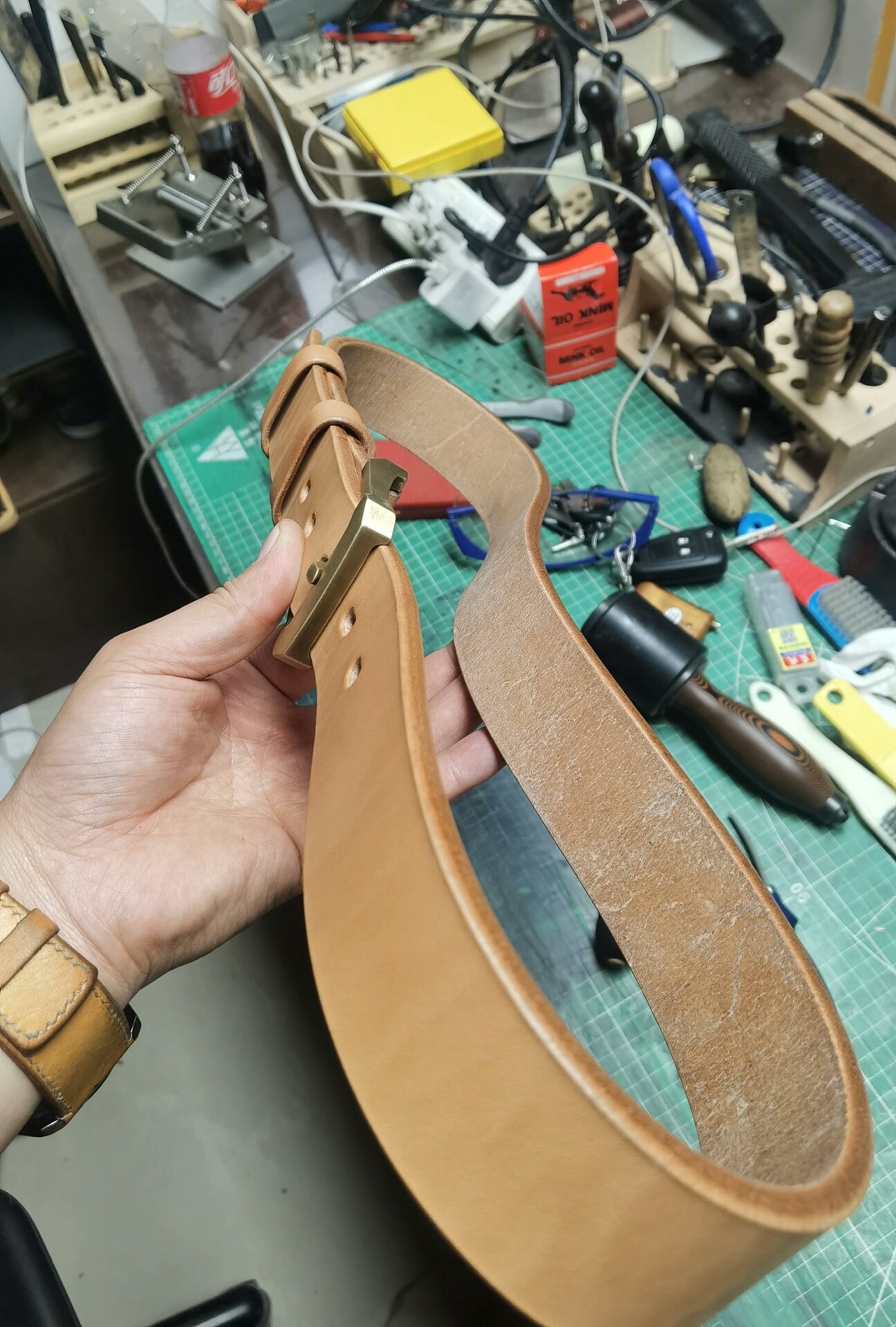 Japanese Shonan heavy fat back leather handmade sandpaper polished…