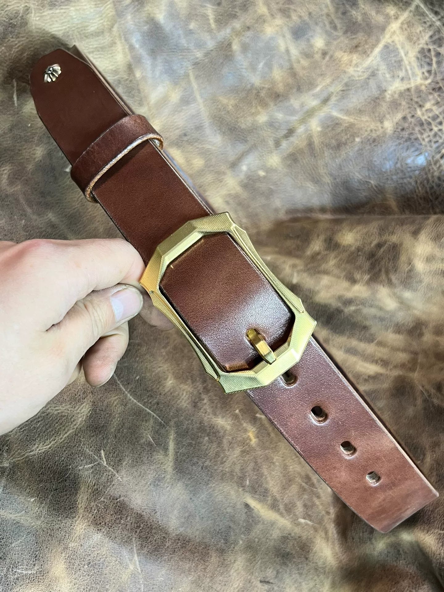 Zhaonan fat brown color with genuine West Wind buckle