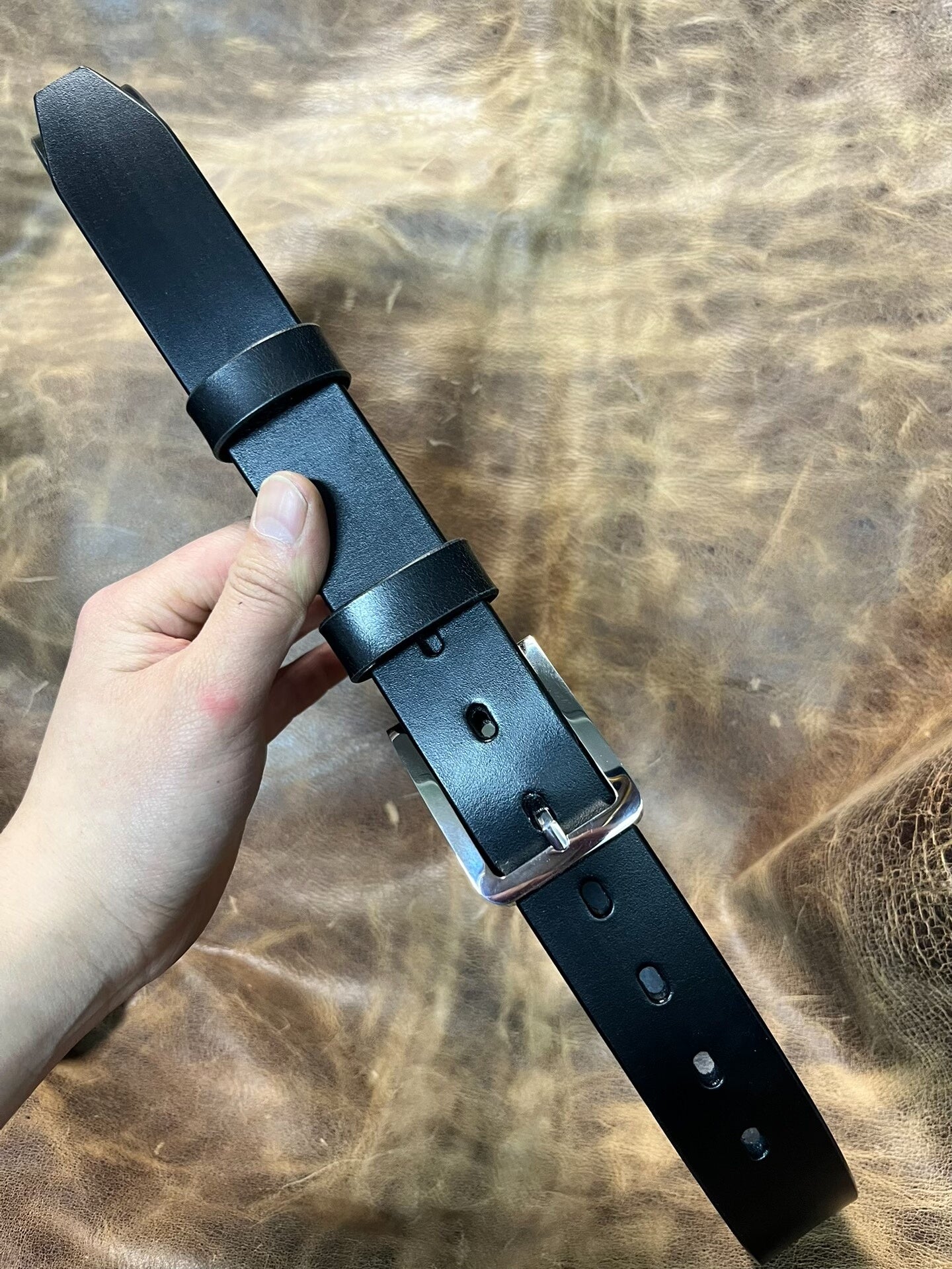 TWS Thomas Bridle Leather with Genuine Muchen Buckle — 316L Polished