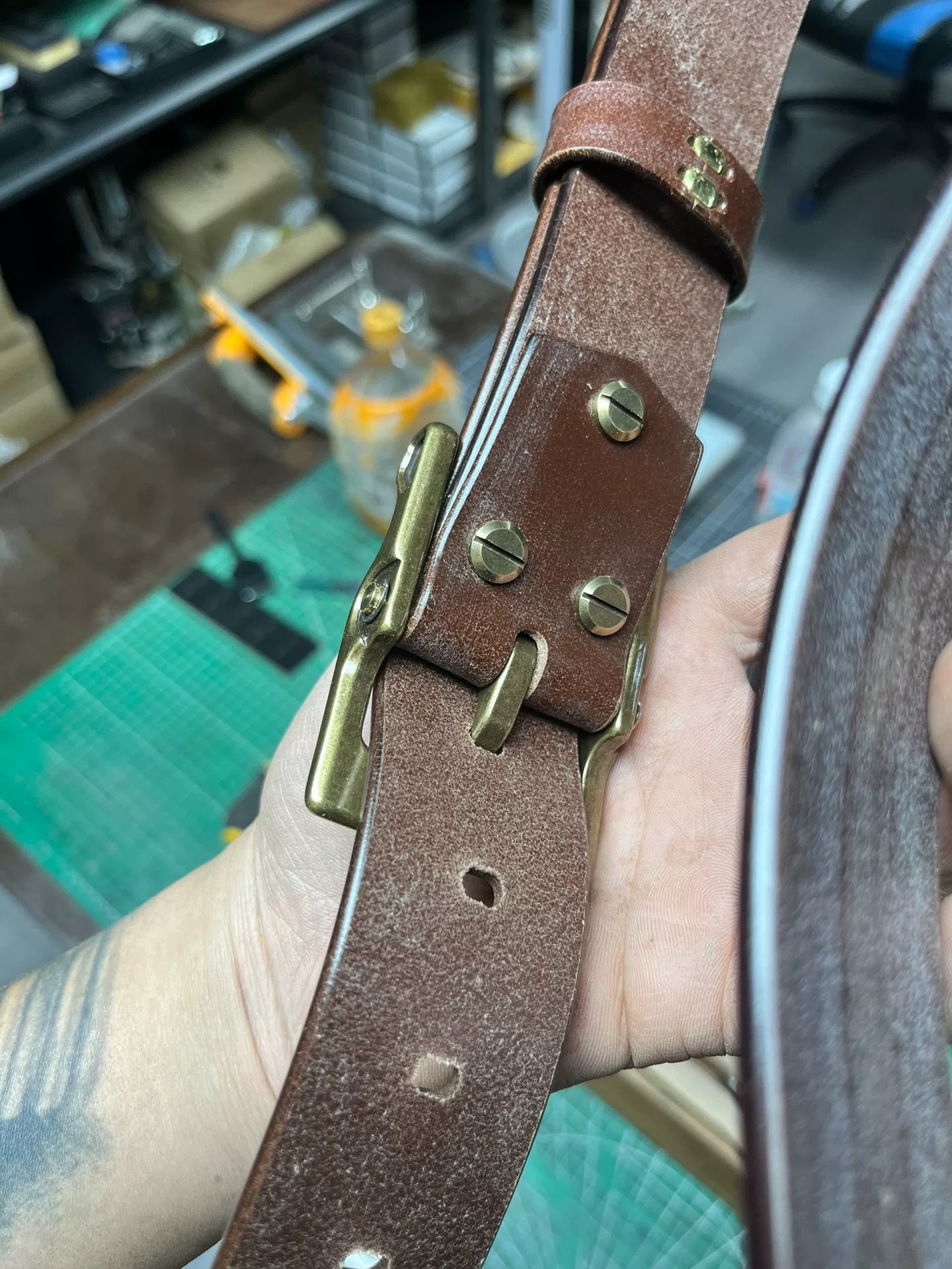 TWS British Thomas Rein leather handmade belt