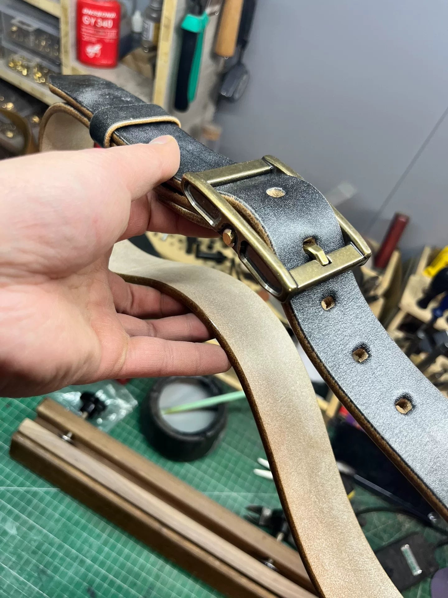JF bridle leather full-grain bridle leather belt JF.J.Baker British…