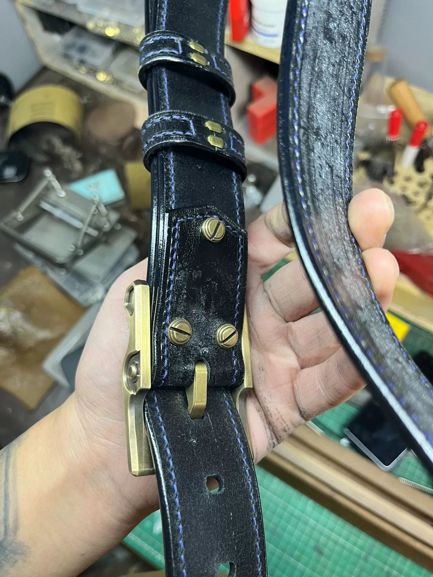 TWS Thomas Bridle Leather Handmade Belt — Imported from UK