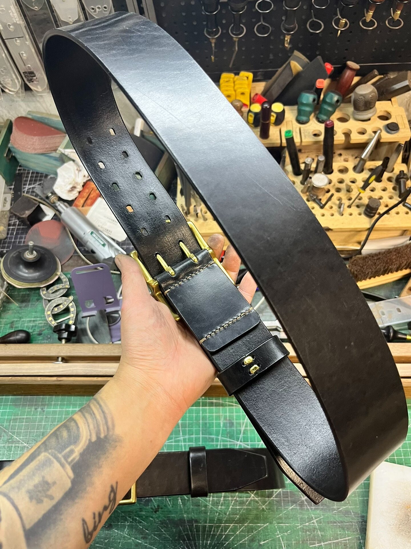 5.5cm wide genuine leather first layer cowhide fitness belt widened…