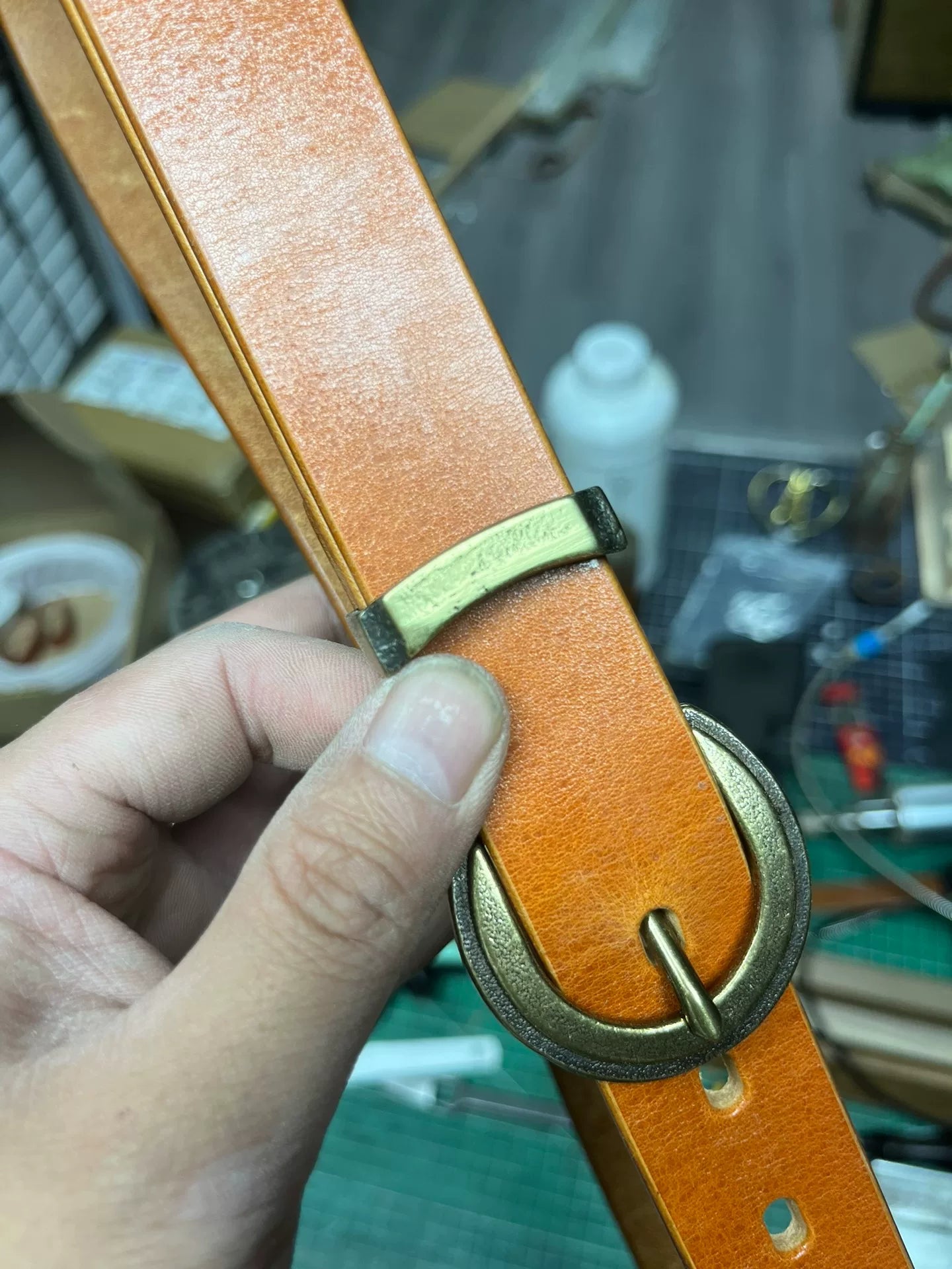 Horwin style sunset yellow top layer cowhide women's handmade belt,…
