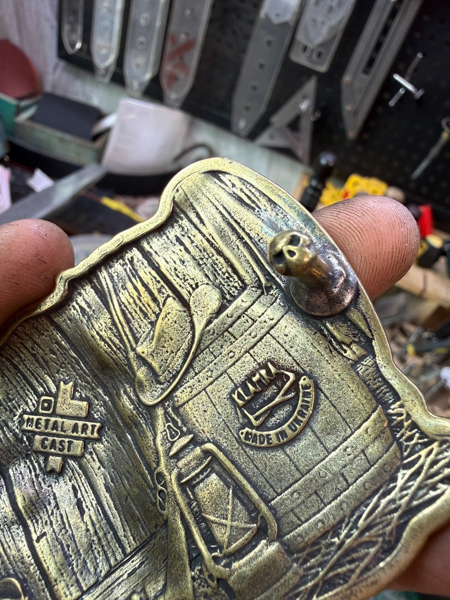Pure copper Western-Cuba buckle