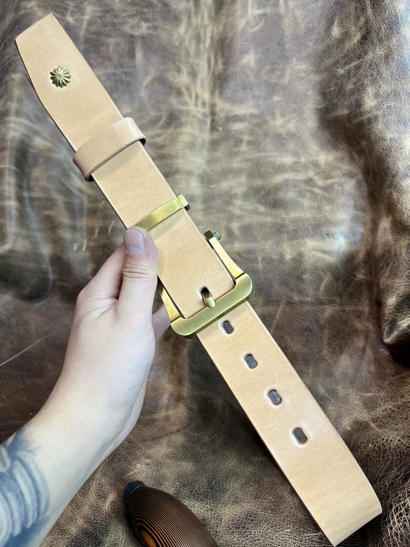 Zhaonan fat original color with genuine cow buckle