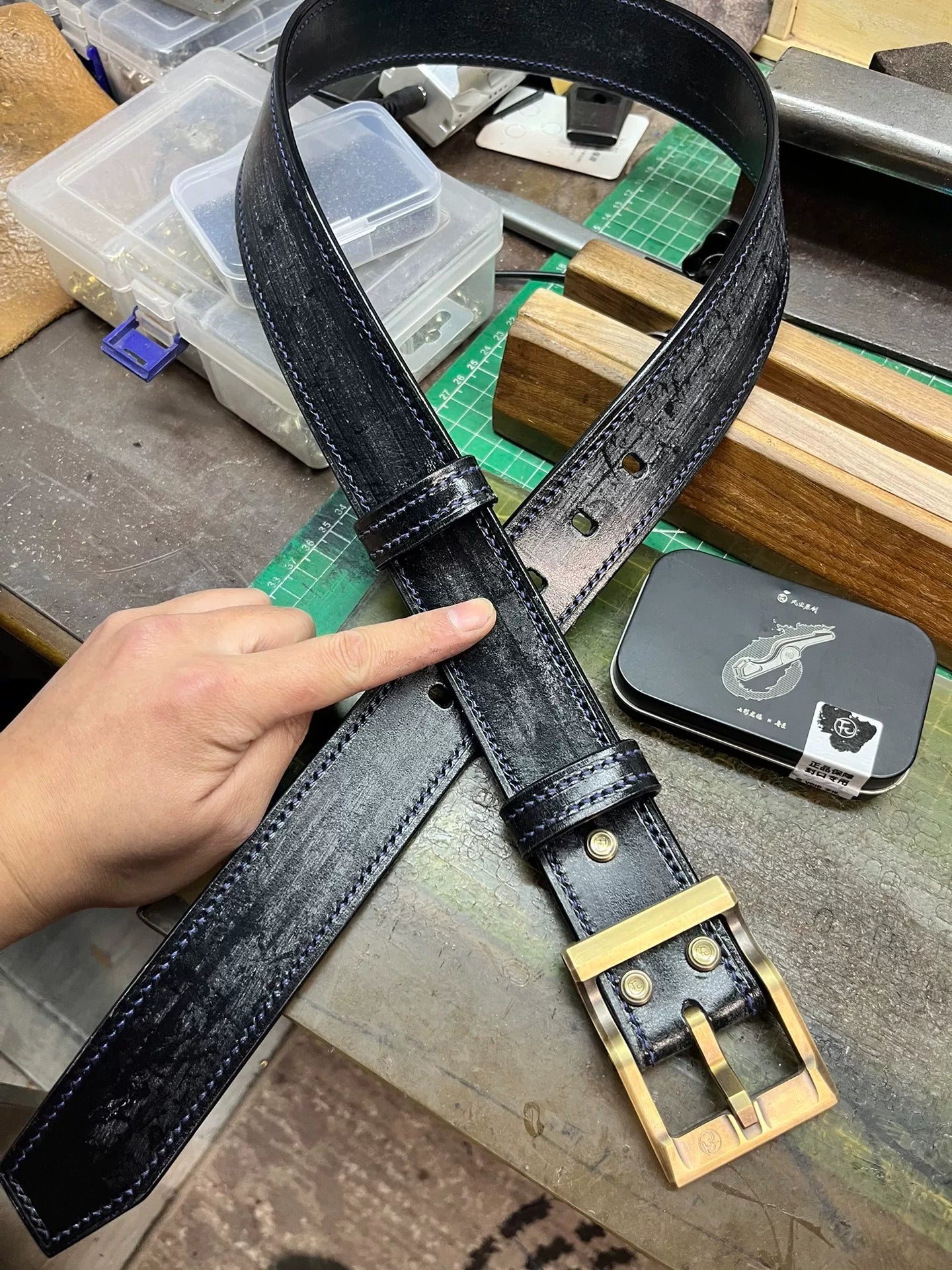 TWS Thomas Bridle Leather Handmade Belt — Imported from UK