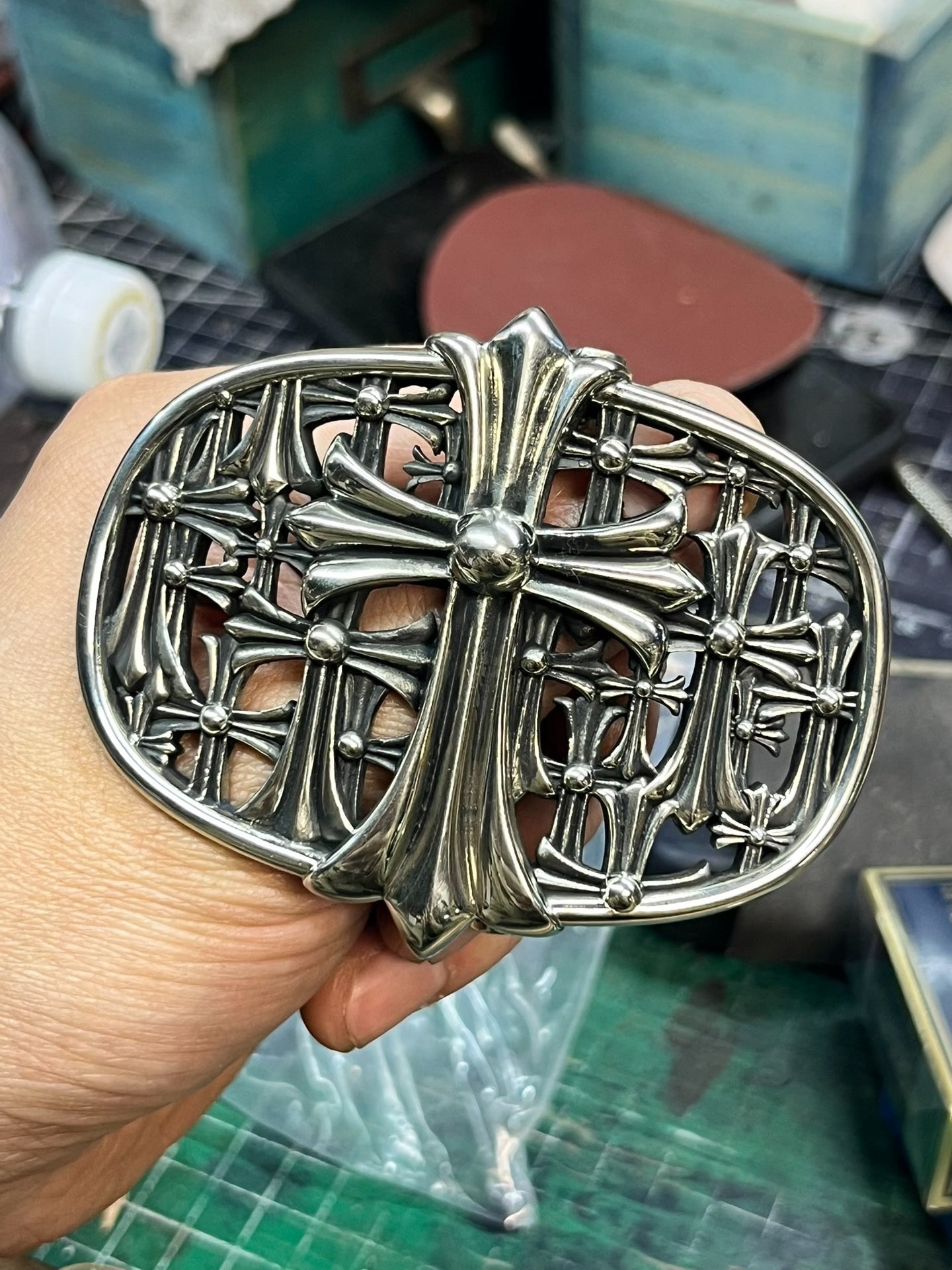 Chrome-Heart Tomb Buckle — Real Item, Clear Engraving
