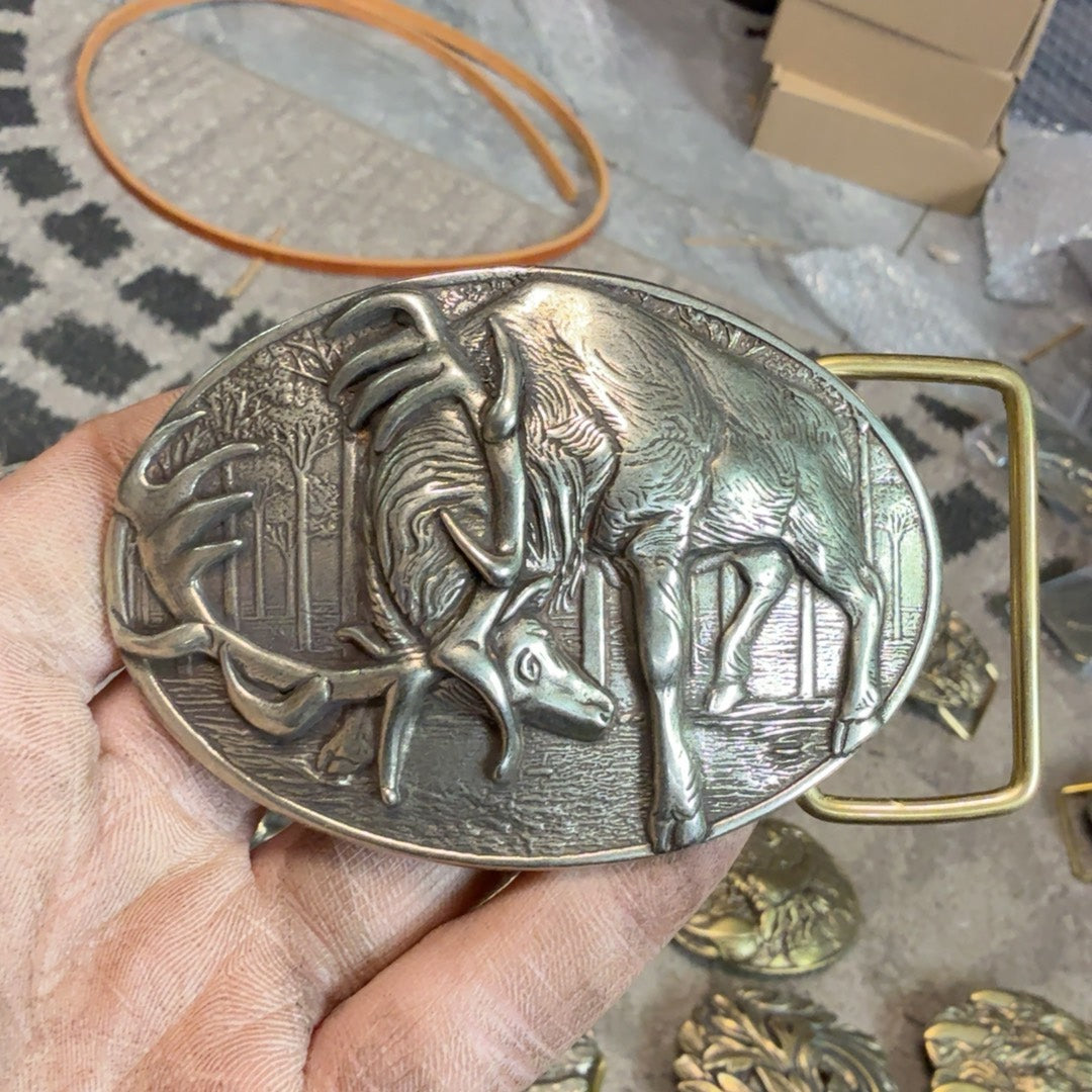 Pure copper Western-Cuba buckle