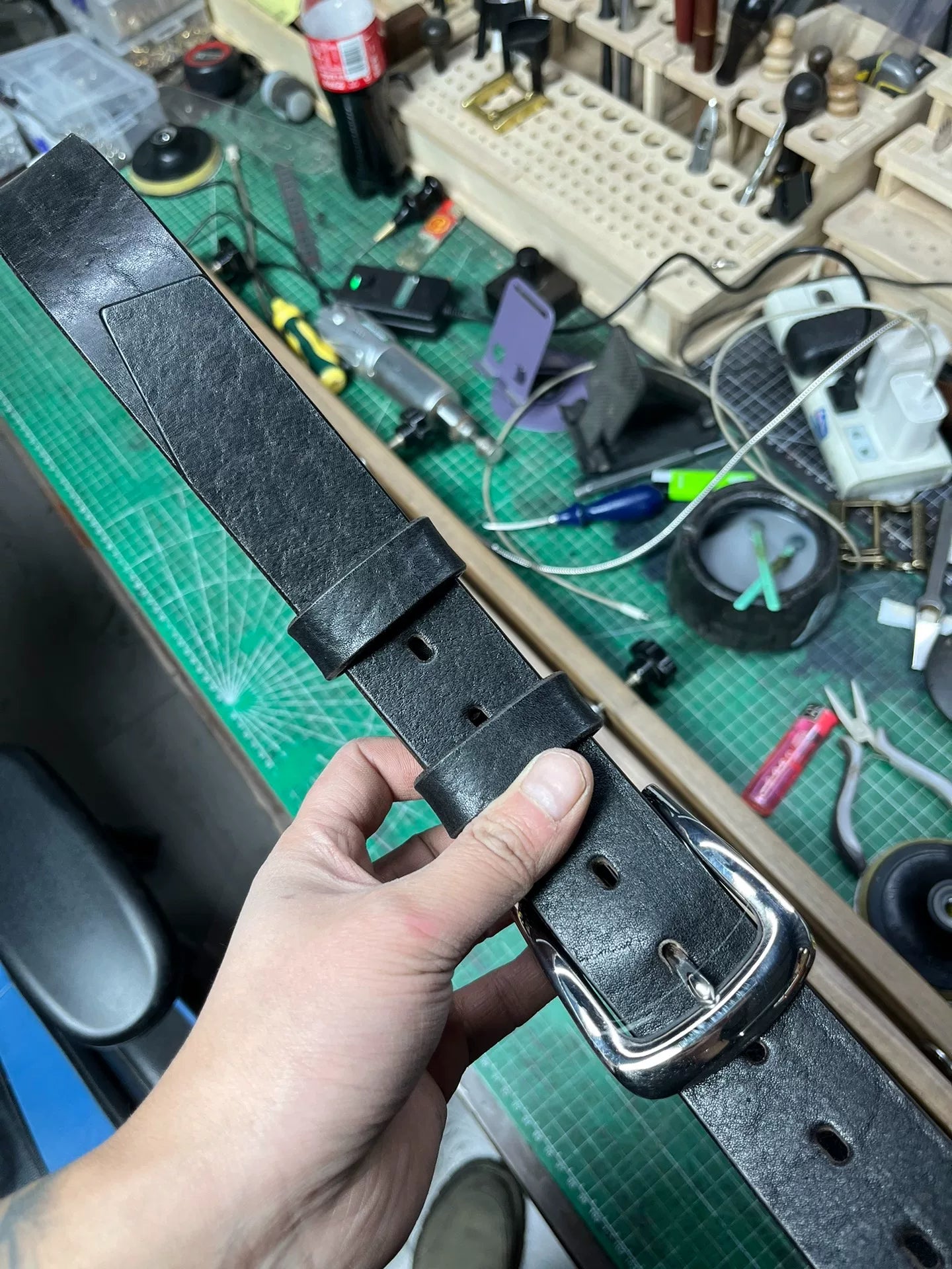 4.5–5–5.5 mm thick handmade belt