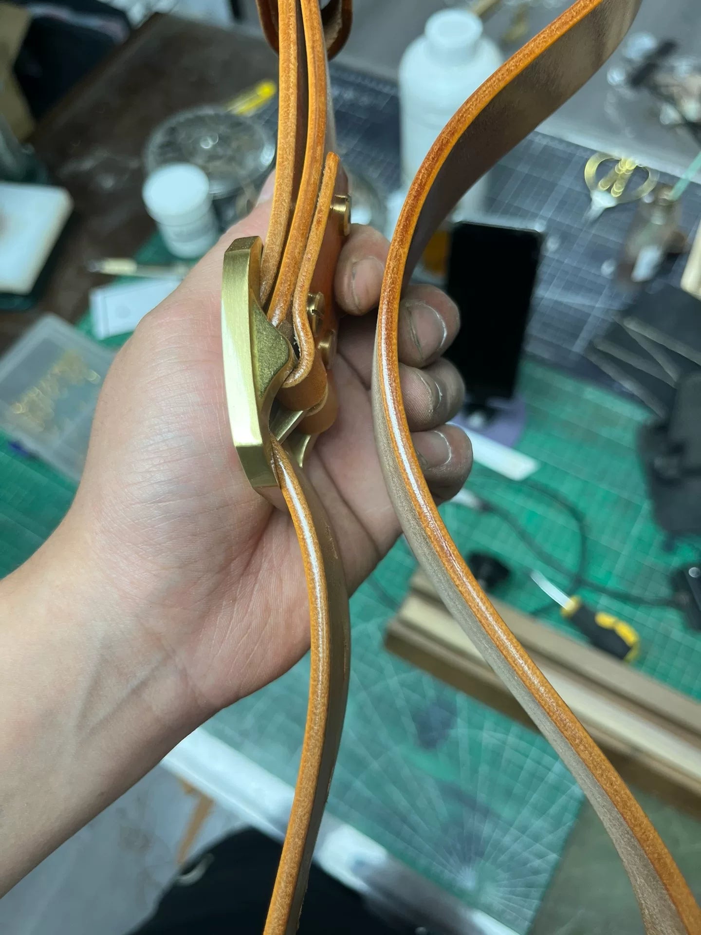 Italian imported vegetable tanned wax genuine leather first layer c…