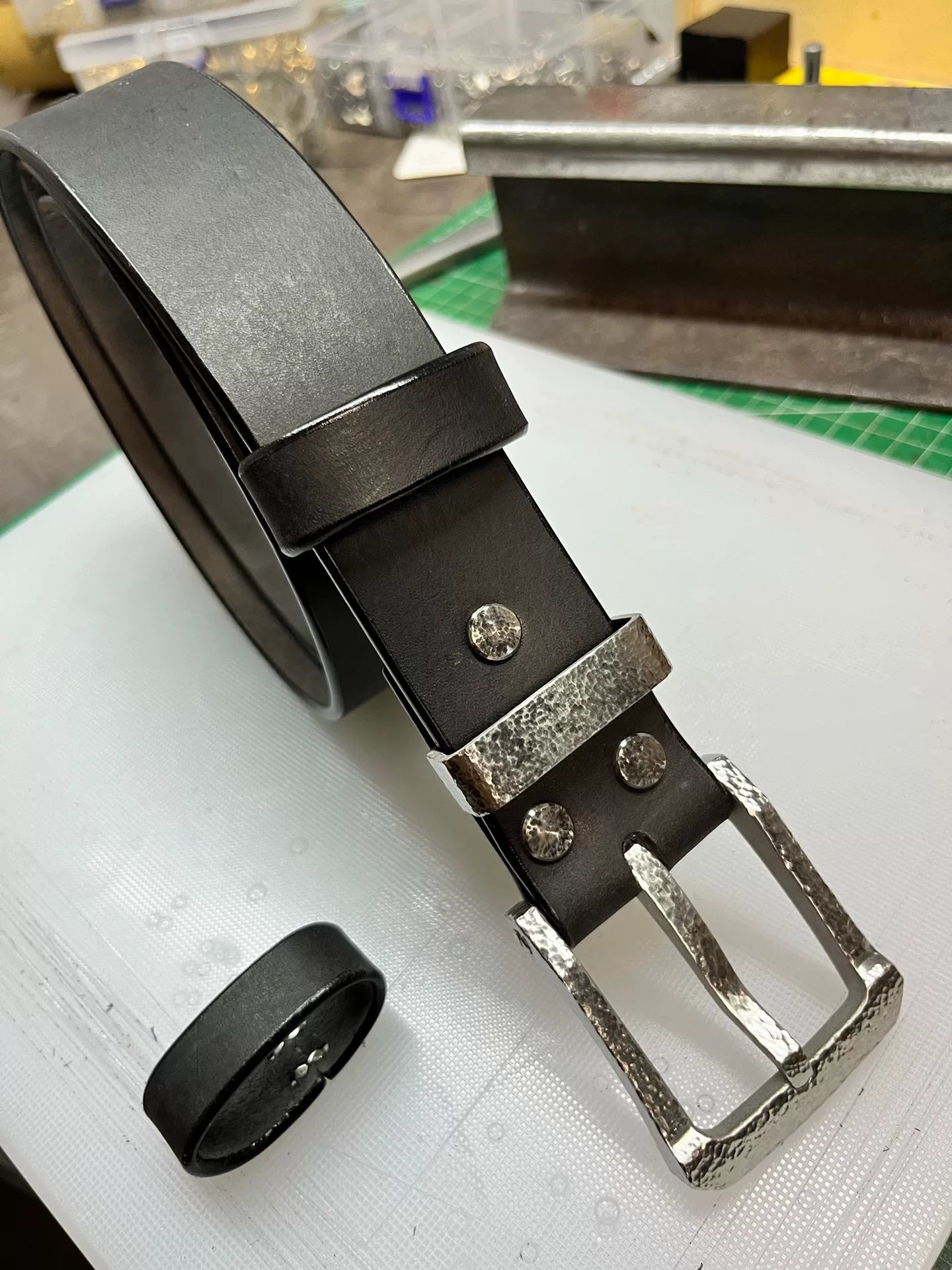 4.5mm formal business pin buckle business handmade belt